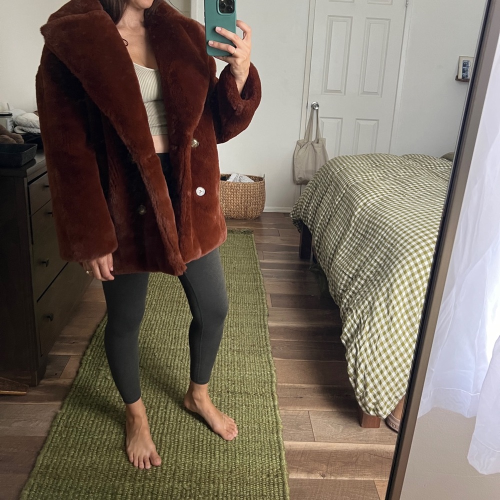 Faux Fur Topshop Coat